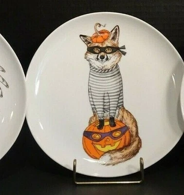 RACHEL KOZLOWSKI WEST ELM West Elm Rachel Kozlowski Dapper Animal Plate HALLOWEEN Fox Bandit Costume NWT