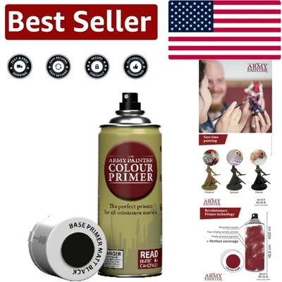 Imprimación Ultimate 400 ml negra mate para modelado en miniatura - Fórmula de secado rápido Foto 1 de 4