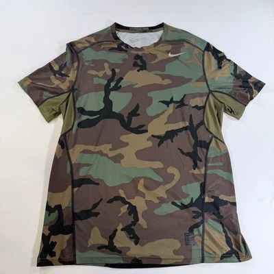 Camisa de compresión Nike Pro Combat Hypercool camuflada para hombre talla XL entrenamiento Dri-Fit Foto 1 de 4