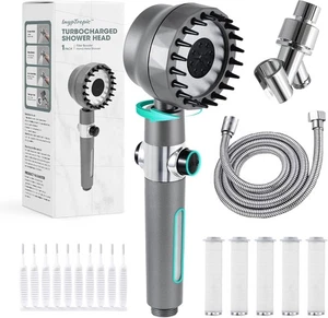 Ion Drops Duschkopf gefilterterter Duschkopf, Hand-Turbo drehbar - Bild 1 von 7