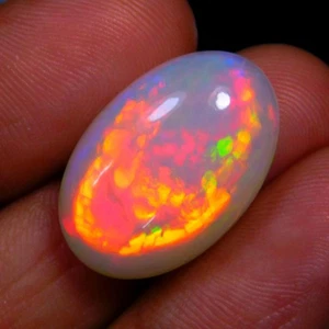 Top AAA Quality Honeycomb Ethiopian Opal Cabochon Gemstone Big 22x14x8mm 13.2cts - Picture 1 of 5