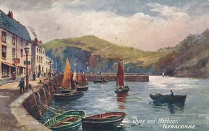 Muelle y puerto PC67890. Ilfracombe. Tuck. Oillette. No 7839 - Imagen 1 de 2
