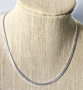Elegante collar de cadena serpentina de plata de ley 925 de 18" 50 mm 20 gramos NUEVO unisex - Imagen 1 de 9