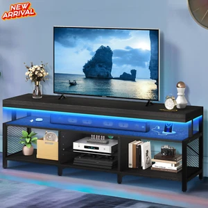 Soporte De TV Con Estantes de Almacenaje Mueble Para Sala Hasta 70" Televisor - Picture 1 of 6