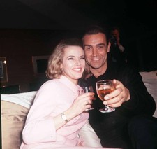 Honor Blackman and Sean Connery James Bond film Goldfinger 1964 Old Photo