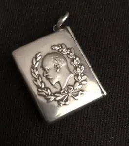Custodia per francobolli commemorativi in argento edoardiano GV & Co Birmingham 1902 FHZX - Foto 1 di 4