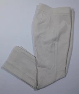 MAX MARA Women's Ivory Flat Front Straight Leg Trousers Pants Sz 4 - Picture 1 of 6