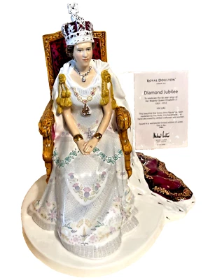 Royal Doulton Diamond Jubilee Queen Elizabeth II. HN 5582. LTD ed. Box, COA.Mint - Image 1 of 4