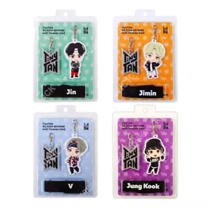 BTS TinyTAN Silicon Keyring with Tmoney Card Limited Edition + Photocard Gift - Picture 1 of 12
