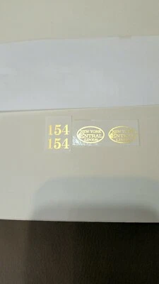 LIONEL 154 PRE-WAR O GAUGE LOCO GOLD METALLIC WATERSLIDE DECAL 0 4 0 ENGINE SET - Image 1 of 3