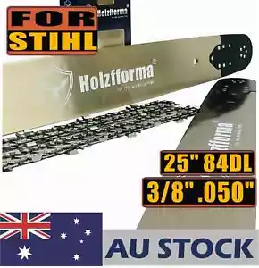 Holzfforma Pro 25in Guide Bar & Full Chisel Chain: 3/8 .050 84DL for Stihl - Picture 1 of 2