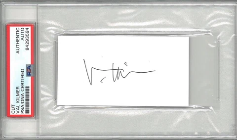 VAL KILMER SIGNED CUT SIGNATURE PSA DNA 84293594 Cover