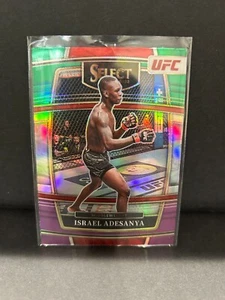 2022 Panini Select UFC #25 Israel Adesanya (Green and Purple Prizm) - Picture 1 of 1