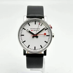 Mondaine Evo Alarm 40mm Steel White Dial Mens Quartz Watch A468.30352.11SBB - Picture 1 of 3