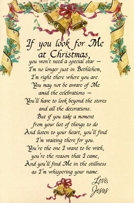 Religious MERRY CHRISTMAS Card, "Garland Bells" by American Greetings + Envelope