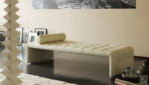 Bauhaus Kuhfell oder Leder Récamière Daybed Chaiselongue Cube.Echtes Leder 184cm - Bild 1 von 25