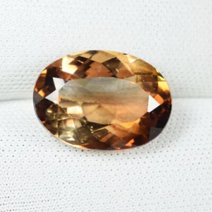 8.15 ct TOP LUSTROUS BROWNISH ORANGE NATURAL CHAMPION TOPAZ - Oval DL - Picture 1 of 2
