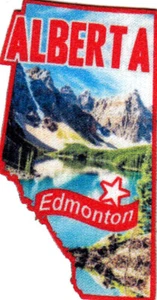 Parche impreso de hierro EDMONTON ALBERTA Capital Canadá canadiense - Imagen 1 de 1