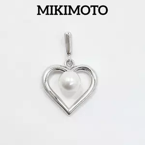 MIKIMOTO JAPÓN Akoya 4.6mm Perlas Collar Colgante Plata Top Solo Antiguo - Imagen 1 de 11