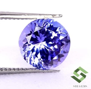 2.31 CTS Certified Natural Tanzanite Round Cut 8 mm Lustrous Loose Gemstone - Picture 1 of 6