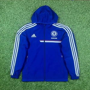 Chelsea 2013/14 Adidas Training Football Soccer Hooded Jacket Size Small - Picture 1 of 11