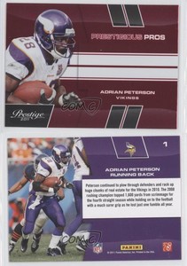 2011 Panini Prestige Prestigious Pros Red Adrian Peterson #1