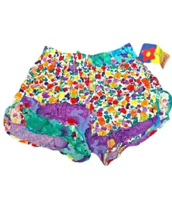JAMS WORLD CHEETER SHORTS Unisex VTG 90’s NWT Surf Hawaii Rainbow Flowers M - Picture 1 of 11