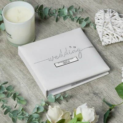 Personalised Large Wedding Day Photo Picture Album With Modern Script 310111-P - Image 1 of 2