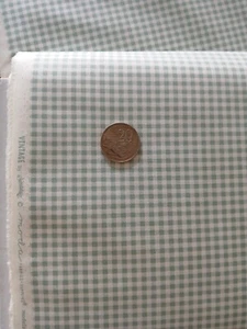 'VINTAGE' BY SWEETWATER FOR MODA FABRICS. AQUA 'FARM GIRL' GINGHAM. FAT QUARTER. - Picture 1 of 2