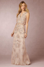 NEW 4 BHLDN Anthropologie Aidan Mattox Hazel Beaded Embellished Maxi Dress Gown
