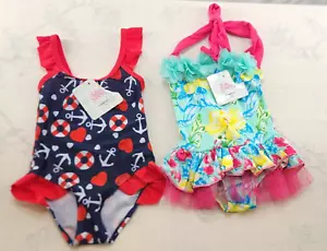 Hello Swimmer 2, 1 piece Bathing Suits Baby Girl Sz 12 Months - Picture 1 of 9