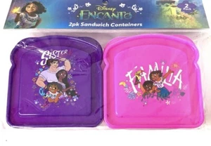 Disney Encanto 2pk Sandwich Containers New Sealed  pink and purple - Bild 1 von 4