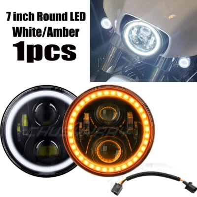 7" LED Projector Headlight For Suzuki Bandit 400 600 1200 DRL Hi/Lo Halo Ring - Image 1 of 4