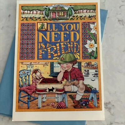Mary Engelbreit All You Need Is a Friend Message Greeting Card with Envelope - Image 1 of 3