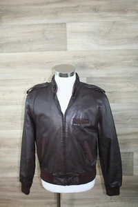 Chaqueta De Colección Solo Miembros Para Hombres Talla 42 Cuero Motocicleta Café Corredor Abrigo Marrón - Imagen 1 de 10