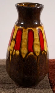 "Jarrón de cerámica de lava grasa vintage JASBA cerámica artística de mediados de siglo de Alemania occidental 20 cm/8" - Imagen 1 de 6