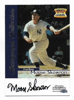 Карта с автографом 1999 Fleer Sports Illustrated Greats of the Game Moose Skowron - Изображение 1 из 2