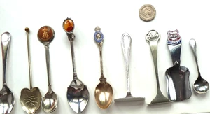 Vintage Collection Spoons baby pusher,caddy spoon Edward V111,Prince Charles,etc - Picture 1 of 11