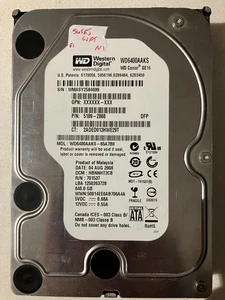 Western Digital WD6400AAKS-65A7B0 640GB Hard Drive - Good Working Condition - Picture 1 of 2