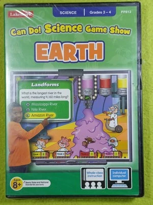 Can Do! Science Game Show: EARTH (WIN/MAC, CD-ROM, Lakeshore) WinXP NEW SEALED - Image 1 of 4