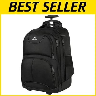 Mochila para portátil con ruedas de 18", negra Foto 1 de 4