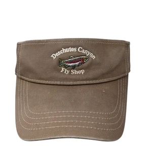 Deschutes Canyon Fly Shop Sun Visor Hat Brown One Size Adjustable Imperial - Picture 1 of 8