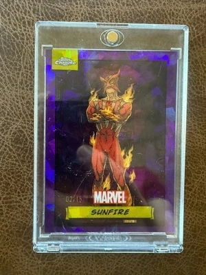 2024 Topps Chrome Sapphire Marvel Sunfire #142 Purple Sapphire  /15 - Image 1 of 2