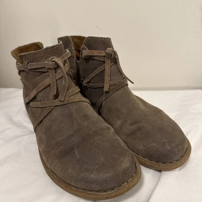 Born TARKILN Botines Cómodos Marrón Oxidado Gamuza Envejecida Cremallera Talla 8.5 Foto 1 de 4