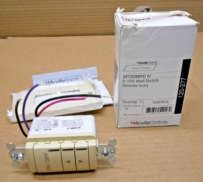 NUEVO INTERRUPTOR DE PARED ATENUADOR AGUITY CONTROLES SPODMRD IV 0-10V MARFIL Foto 1 de 3