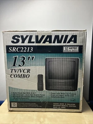 Sylvania SRC2213 13” TV/VCR COMBO BRAND NEW SEALED RETRO/GAMING - Image 1 of 4