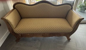 Elegant Early 19th-Century Antique Biedermeier Settee – Central European Design - Picture 1 of 5
