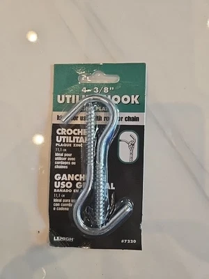 2 ganchos utilitarios de tornillo Lehigh chapados en zinc 4 x 3/8 pulgadas 7220 Foto 1 de 2