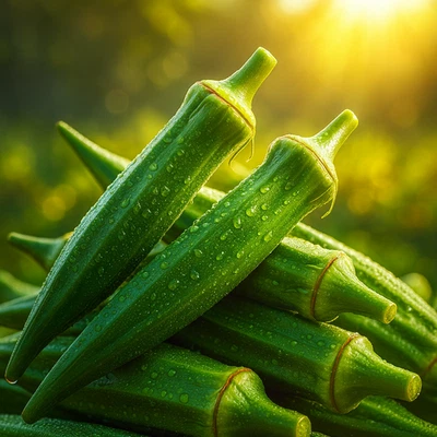 200+ CLEMSON SPINELESS OKRA SEEDS 🌿 HEIRLOOM AAS WINNER • NON-GMO FREE SHIPPING - Image 1 of 4