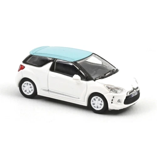 CITROËN DS3 2010 BANQUISE WHITE AND BLUE BOTICELLI ROOF 1:87 Norev Auto Stradali - Immagine 1 di 1